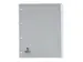 intercalaires, A4, PP, 11 trous, 10 onglets, gris