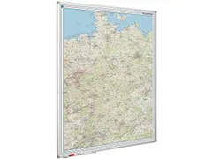 Landkaart Bord 120x90cm Softline Profiel 8mm Duitsland Wegenkaart