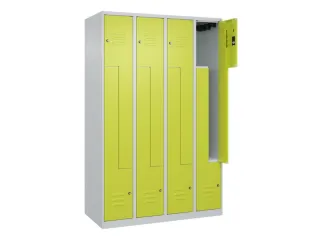 Z-garderobekast,HxBxD 1850x1200x500mm,vak B 150/300mm,cil.-slot - 2