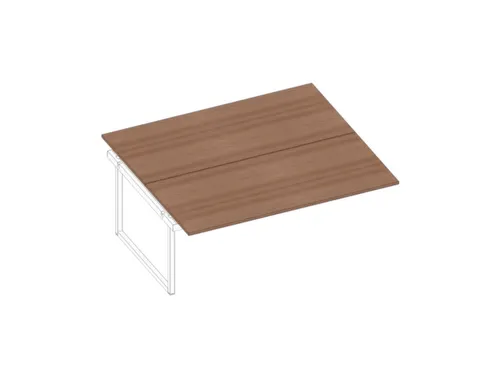 aanbouwtafel,v. benchtafel,HxBxD 730x1800x1600mm,blad canaletto-hout
