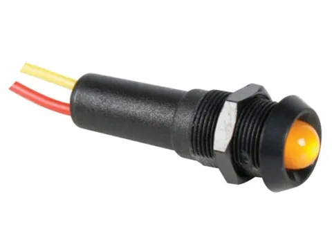 Led Lamp 24V Geel - Zwarte Behuizing