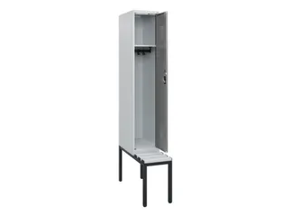 locker met bank,HxBxD 1950x300x815mm,1vak,vak B 300mm,cilinderslot - 1