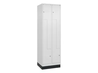 Z-garderobekast,HxBxD 1950x600x500mm,vak B 150/300mm,cil.-slot,sokkel - 1