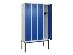 locker,HxBxD 2120x1200x500mm,4vak,vak B 300mm,cil.-slot,voetonderstel