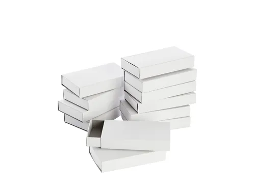 Luciferdoosjes Folia groot 110x60x20mm 12 stuks wit