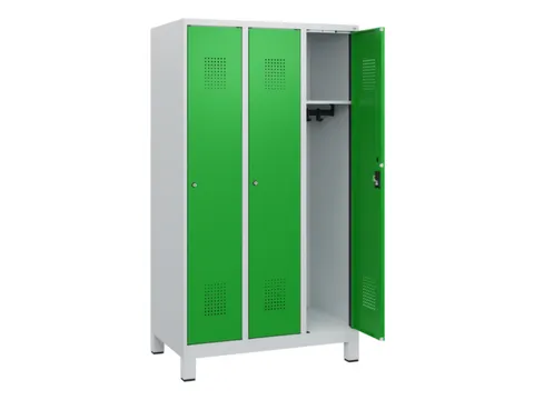 schoollocker,HxBxD 1630x900x500mm,3vak,vak B 300mm,cil.-slot,voeten