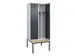 locker met bank,voor scheiding van kleding,HxBxD 2120x800x815mm,2vak