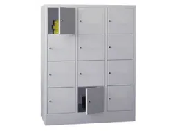 Vakkenkast 1518x1230x500mm 12 Vakken 400mm Cilinderslot Ral7035