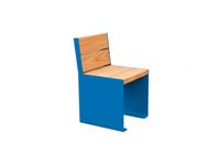 stoel B 450mm 3latten hout-zitting licht eikenhout zitting H 450mm