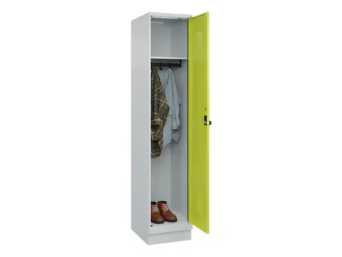 locker,HxBxD 1950x400x500mm,1vak,vak B 400mm,draaigrendel,sokkel