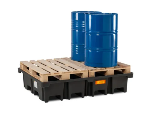 PE-opvangbak,v. 4x200l vat,opvangvol. 425l,HxBxD 360x1670x1270mm