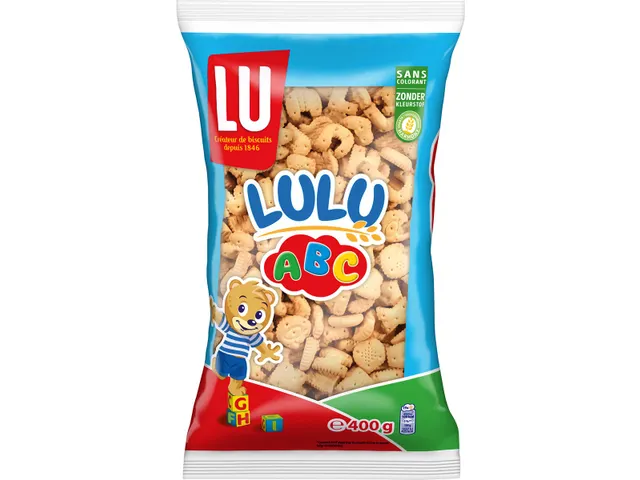 LU letterkoekjes Lulu ABC zak van 400 g
