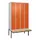 locker met bank,HxBxD 2120x1200x815mm,4vak,vak B 300mm,draaigrendel