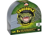 plakband Crocodile Power Tape lengte: 20m, grijs
