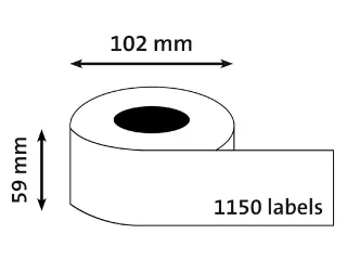 Etiket Dymo 947420 labelprint 450XL 102x59mm 2x575stuks S0947420 - 4