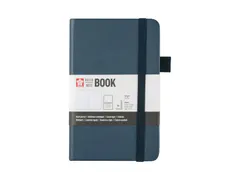 Notitieboek Sakura hard cover pocket lijn donker indigo 90x140mm