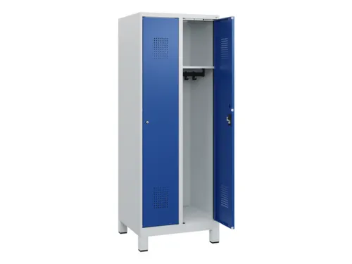schoollocker,HxBxD 1630x600x500mm,2vak,vak B 300mm,cil.-slot,voeten
