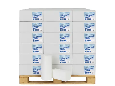 Handdoek I-vouw 2-laags 203x320mm 25x120 stuks wit Pallet