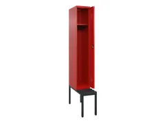 locker met bank,HxBxD 2120x300x815mm,1vak,vak B 300mm,cilinderslot