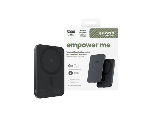 PanzerGlass empower by empower Bank | 5000mAh | Space Black,