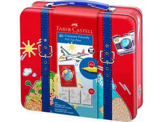 Viltstiften Faber-Castell Connector in reiskoffer, inhoud 46 stuks - 9