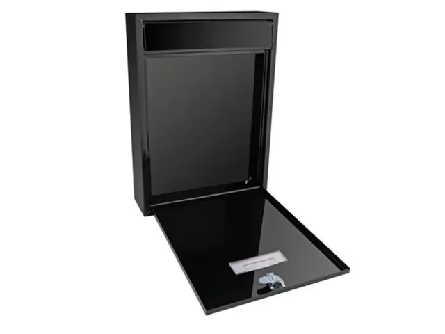 Brievenbus Ibiza Zwart met naamplaatje incl. 2 sleutels 36x26x8cm