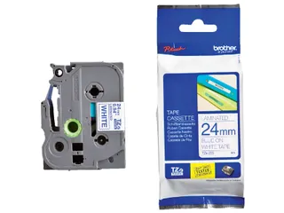 Labeltape Brother P-touch TZe-253 standaard 24mm blauw op wit - 1