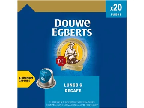 Lungo 6 Decaf Koffiecapsules Pak van 20 stuks