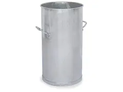 Vuilnisbak Staalplaat 100 liter HxØ 835x420mm 2 Handgrepen Verzinkt