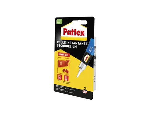 Secondelijm Pattex super gel tube 3gram op blister