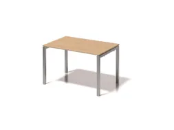 bureau HxBxD 740x1200x800mm blad esdoorn 4-voeten zilverkleurig