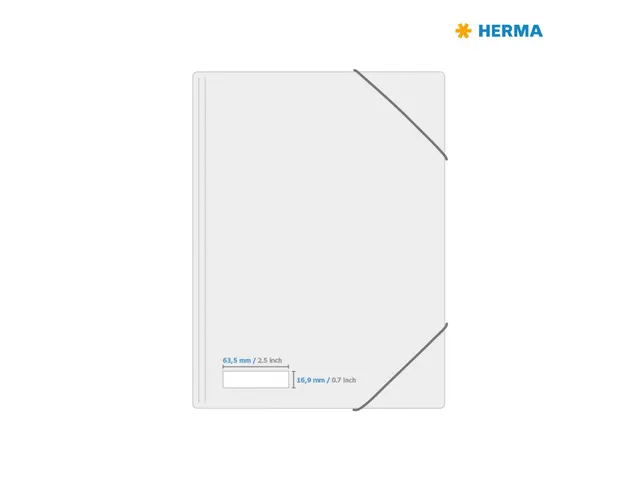 HERMA 10005 Verwijderbare etiketten A4 63,5x16,9mm Wit 1200 stuks