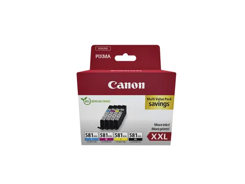 Canon CLI-581XXL Multipack Zwart + 3 Kleuren Inktcartridges