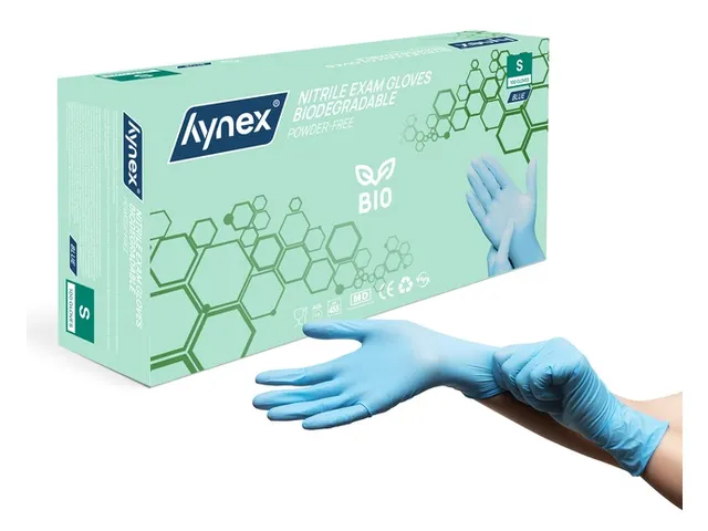 Handschoen Hynex nitril Maat S blauw 3.5gr 100 stuks