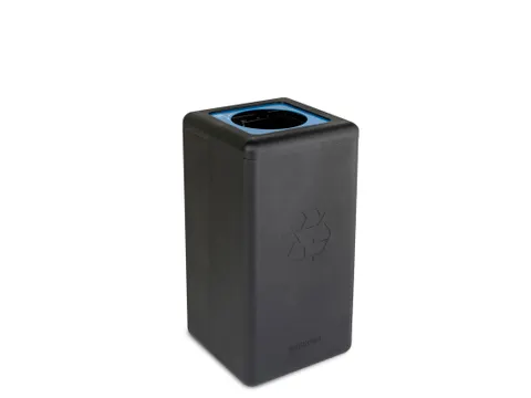 Circulaire Afvalbak BrickBin Paper 65 Liter Zwart BLauw