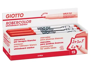 Robercolor whiteboardmarker medium ronde punt rood - 1