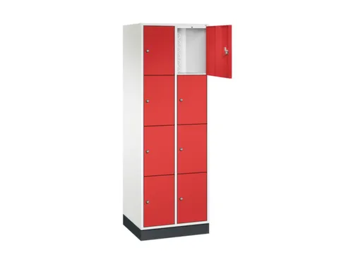 lockerkast,HxBxD 1950x620x500mm,2x4vakken,cil.-slot,sokkel