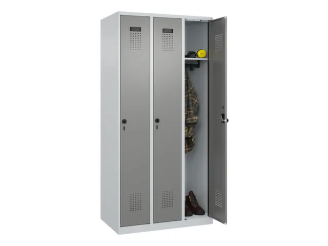 locker,HxBxD 1850x900x500mm,3vak,vak B 300mm,draaigrendel