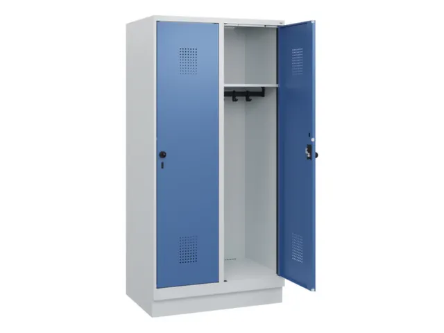 schoollocker,HxBxD 1630x800x500mm,2vak,vak B 400mm,draaigrendel,sokkel