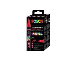 Paintmarker Uni POSCA PC-5BR brushpunt M assorti 16st