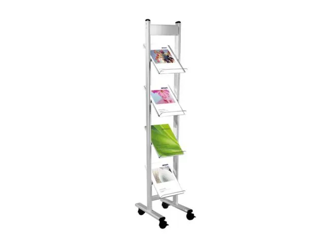 Folderrek Voor 4xa4 4 Acrylglas Houders 1600x300x350mm Staal