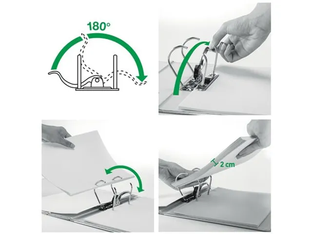 Ordner Leitz 1072 A3 77mm staand karton gewolkt zwart