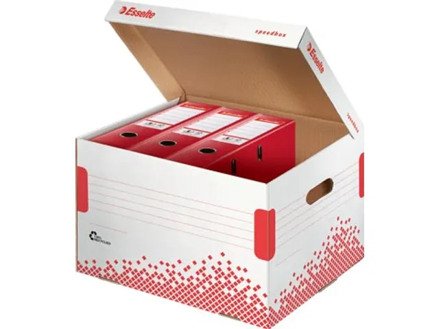 containerdoos Speedbox 392x301x334mm wit, geschikt voor ordners