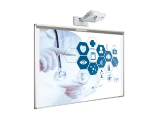 Projectiebord 126x231cm Enkelvlaks 16:9 mat wit finger touch - 1