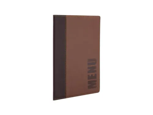 Menukaart Securit Trendy A5 2 tas bruin lederlook