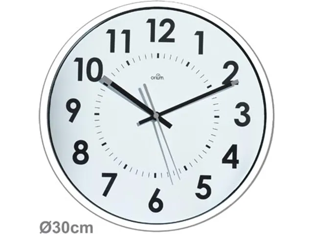 Wandklok Quartz 30 Cm Wit