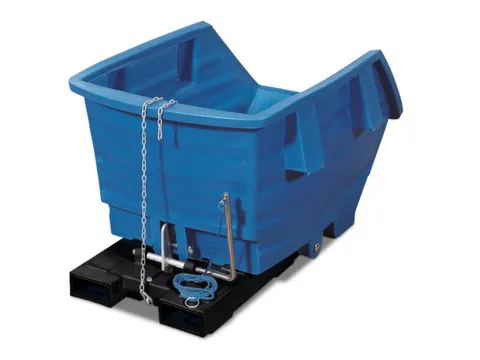 PE-kiepbak,HxLxB 1060x1660x1173mm,1m³,draagverm. 250kg,vorkkoker