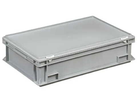 Euronorm Stapelkrat Pe Hxlxb 165X600X400Mm 27L Met Deksel Grijs