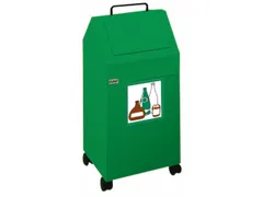 Afvalverzamelaar Vuurremmend 1X45 Liter 710X330X310Mm Groen