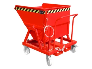 Kiepbak Staalplaat 1115x1010x1220mm Inh. 0.40m³ 1000kg Rood - 1